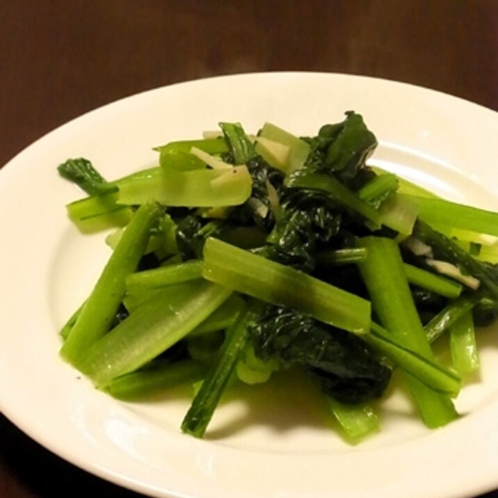 小松菜のニンニク炒め レシピ 作り方 By ぷちとま3195 楽天レシピ